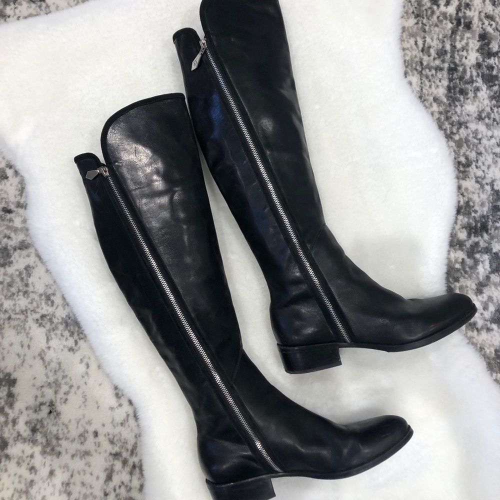 Donald J. Pilner Leather Knee-high boots